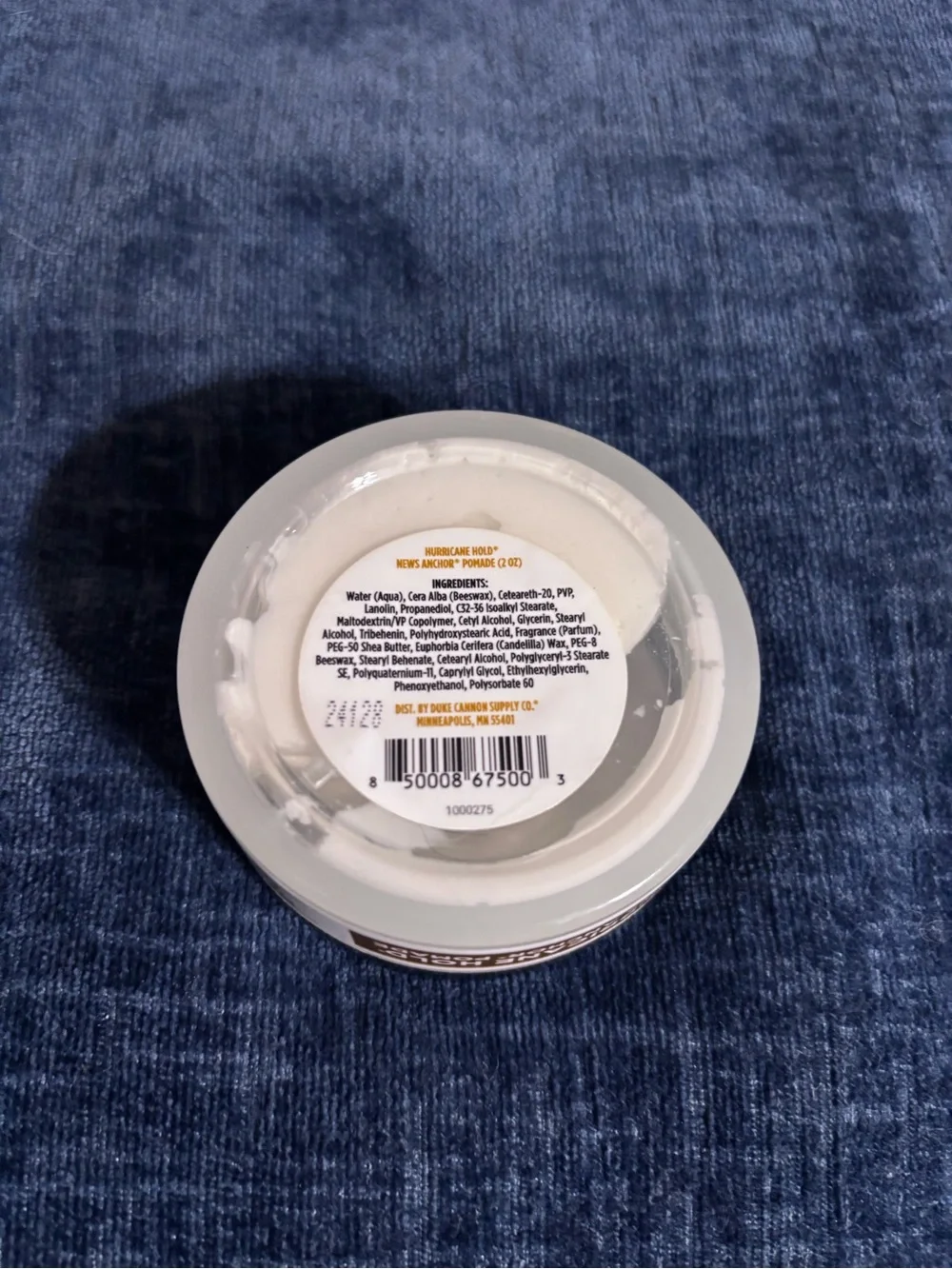 Duke Cannon Hurricane Hold News Anchor Pomade Max. Hold Matt Finish 2 oz New